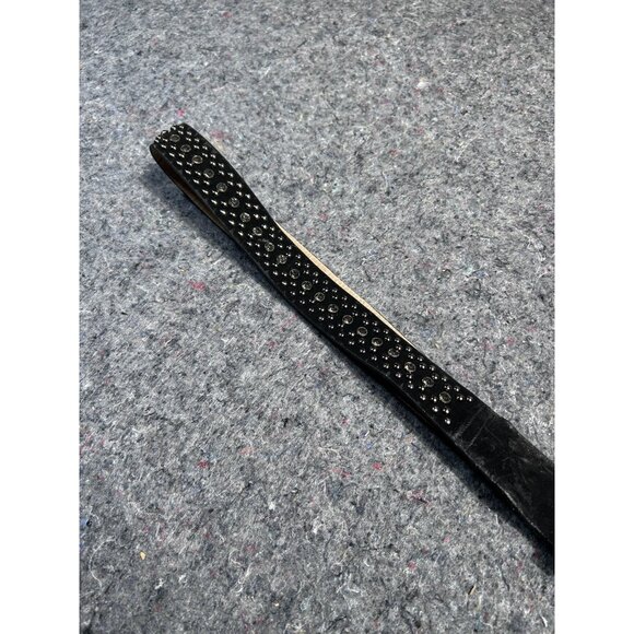 GUESS black suede leather belt Sz Med stud & rhinestone Rodeo Cowgirl - Picture 6 of 7